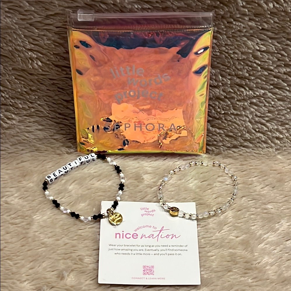 Little Words Project X Sephora Collab Beautiful Bracelet Stack